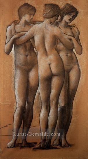 Die drei Grazien Präraffaeliten Sir Edward Burne Jones Ölgemälde